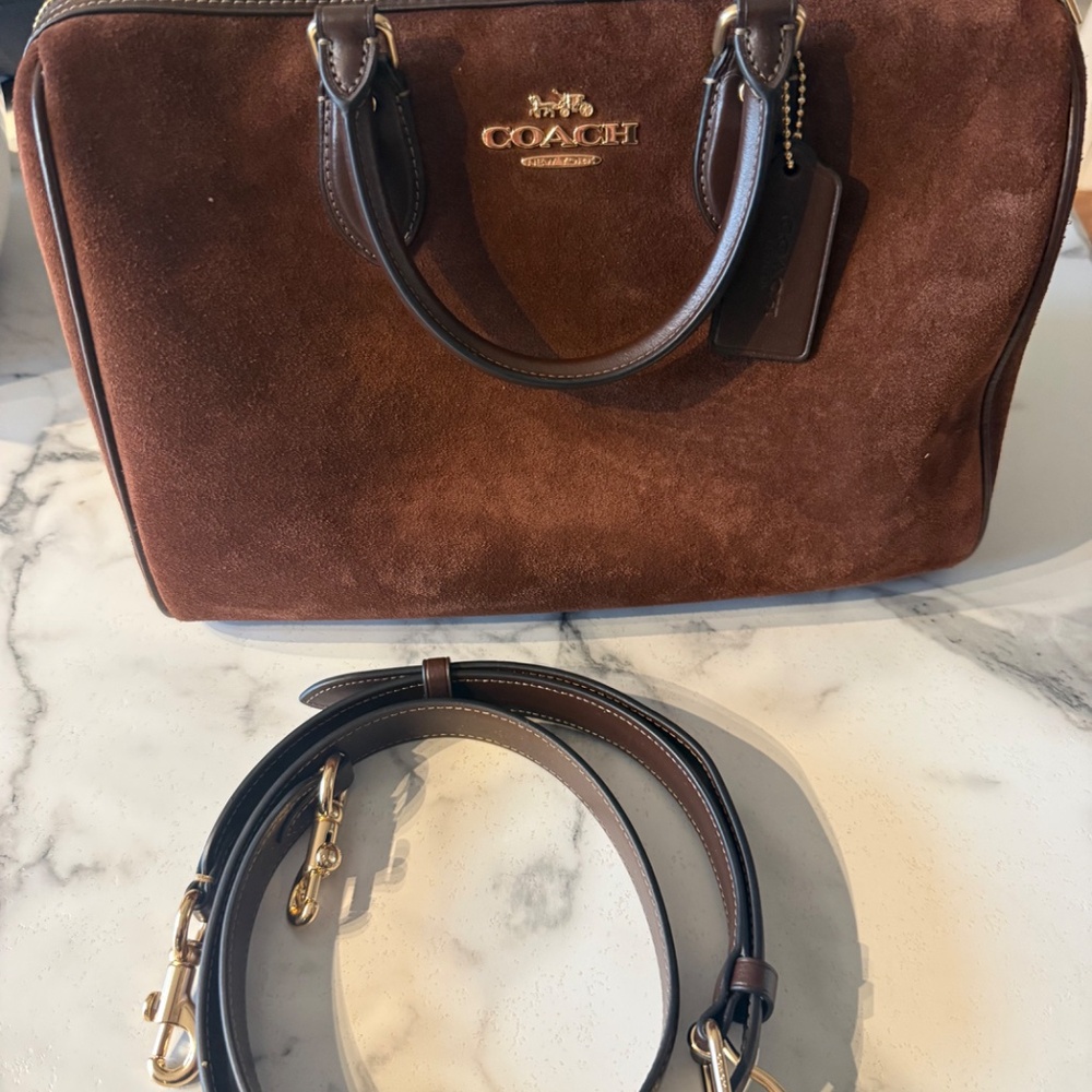 Coach Large Suede Rowan - Picture 2 of 8